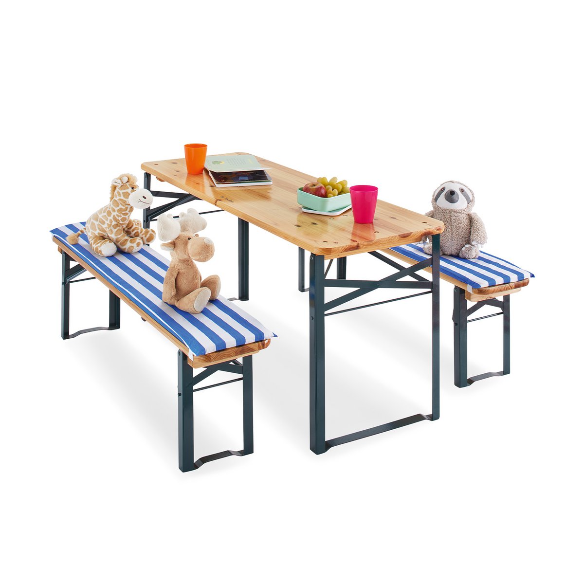 Kinderbank- und Tischset für Outdoor-Festlichkeiten "SEPP", 3-teilig