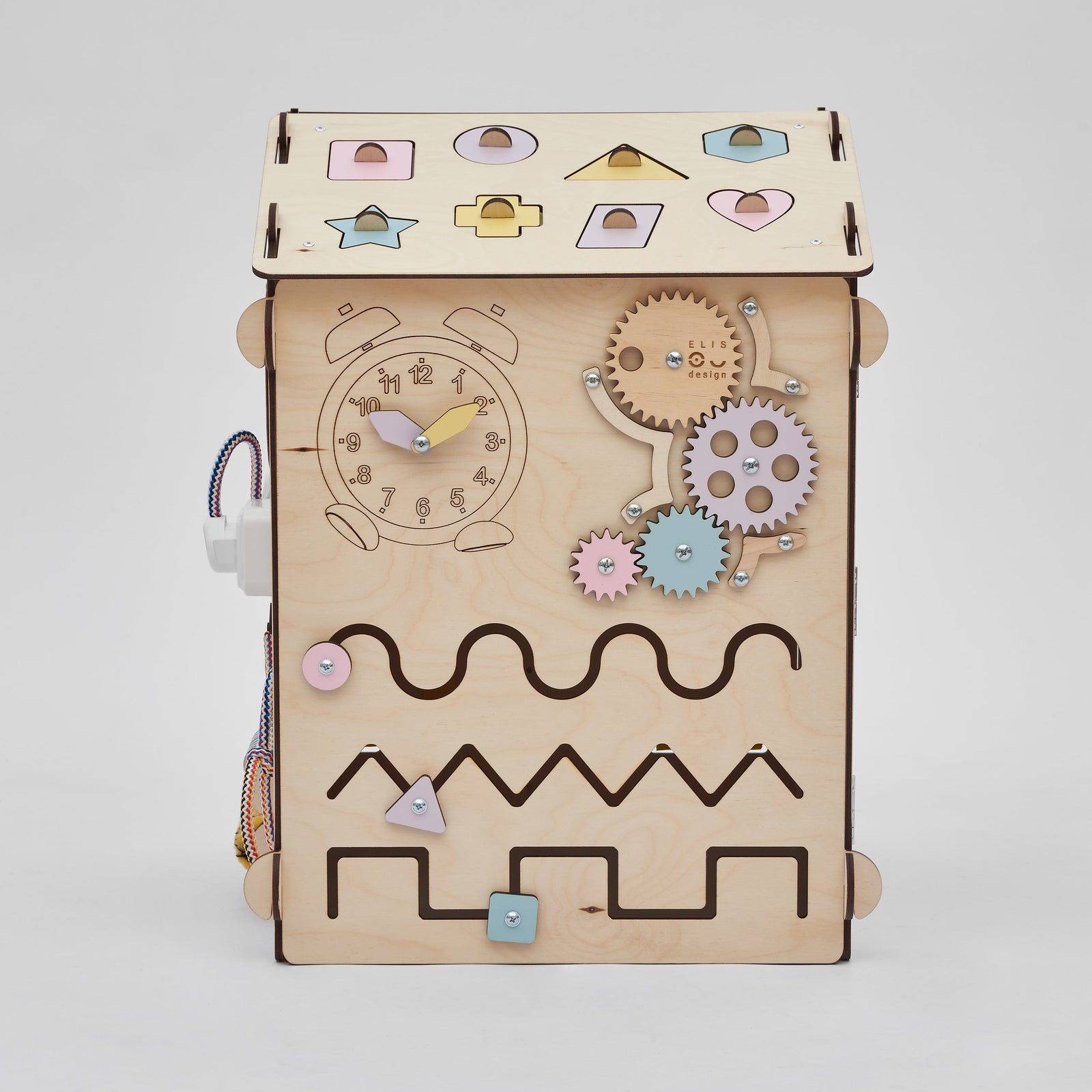 BusyKids Busy Board speelhuisje – naturel pastel, limited edition