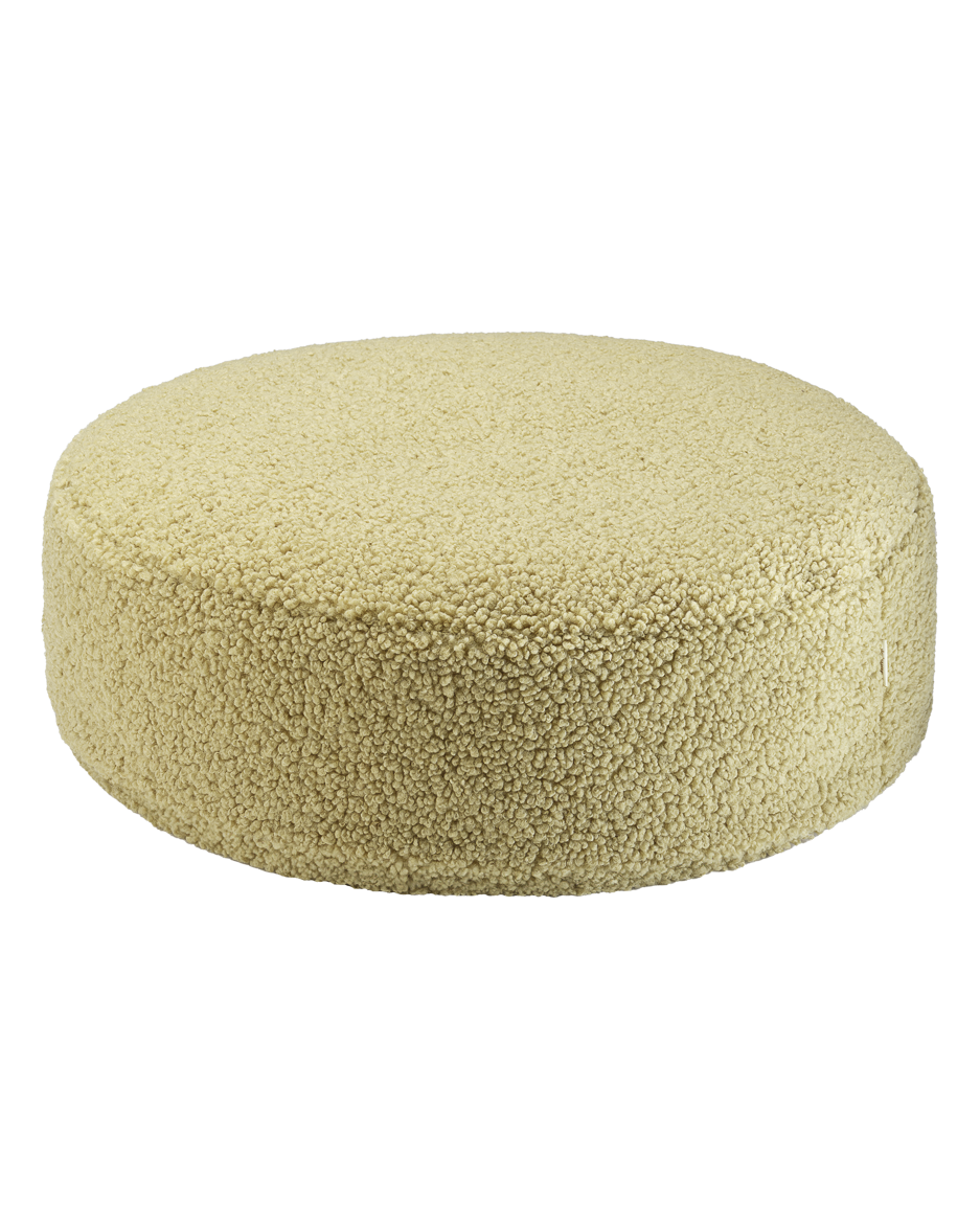 Wigiwama Matcha Ottoman - teddy fabric ottoman