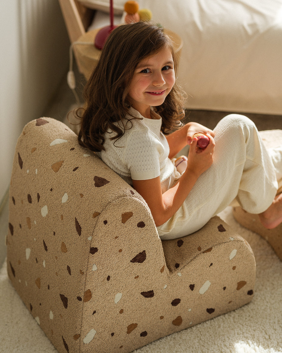 Wigiwama Terrazzo Sand Cloud Chair - woven children's chair