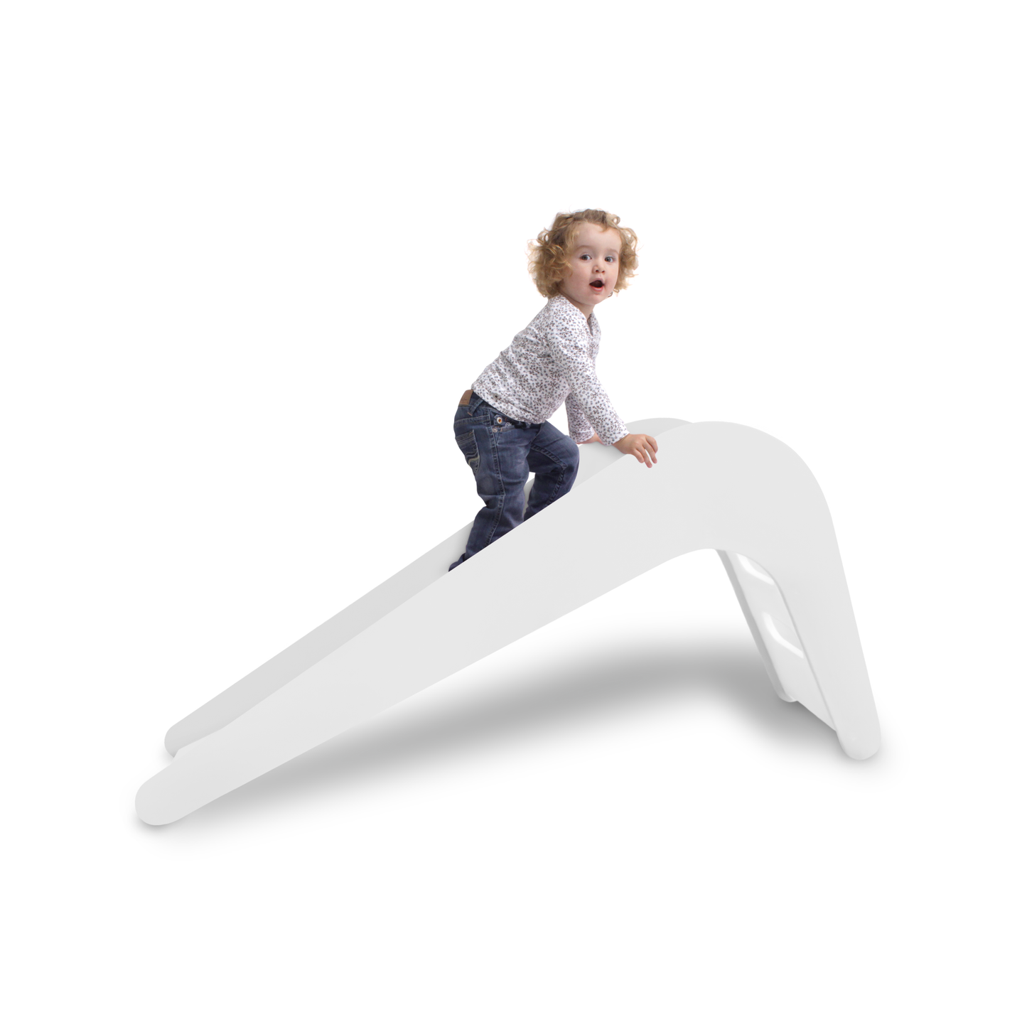 Jupiduu Indoor Kids Slide - wooden slide White