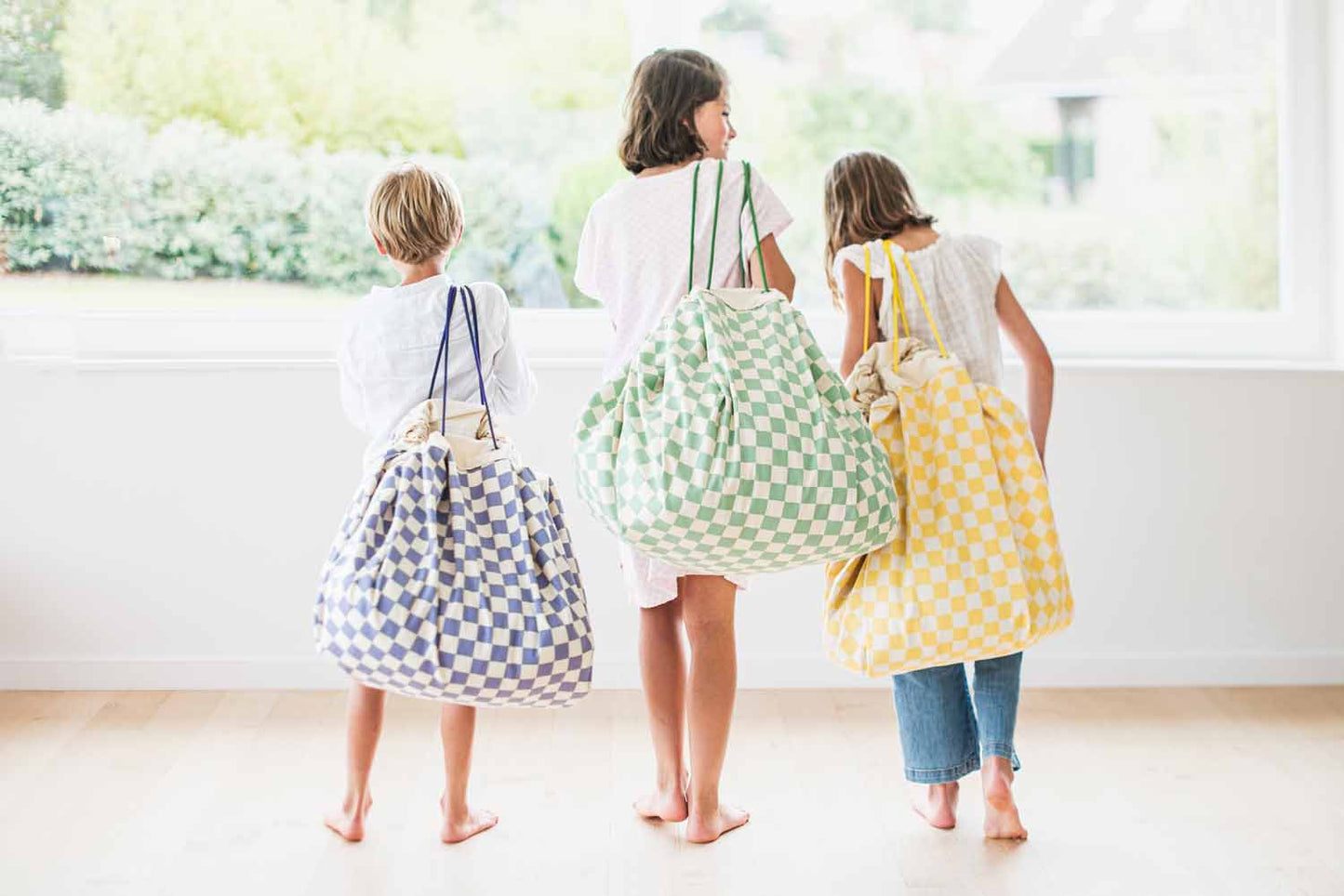 Play&Go 2-in-1 opbergzak / speelkleed Vichy Green
