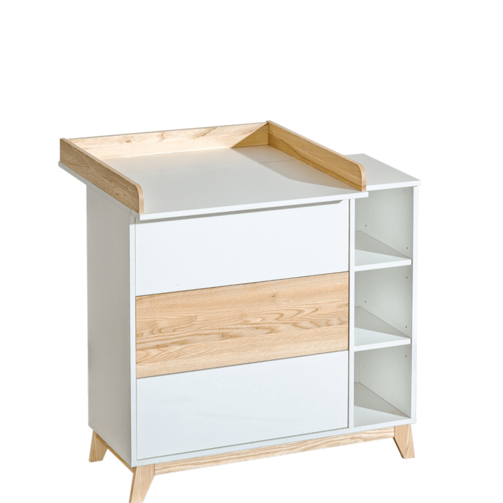 ATB NORDIK commode met verschoonblad – wit/essen – aanvullende afbeelding