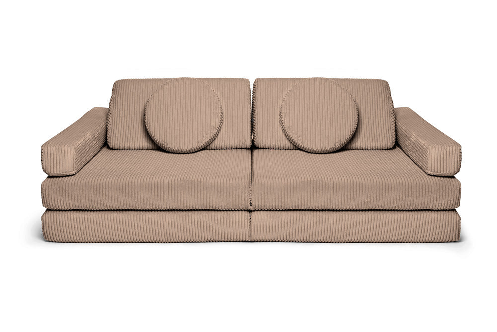 Shappy hoezenset Pure Corduroy Chocolate – vooraanzicht