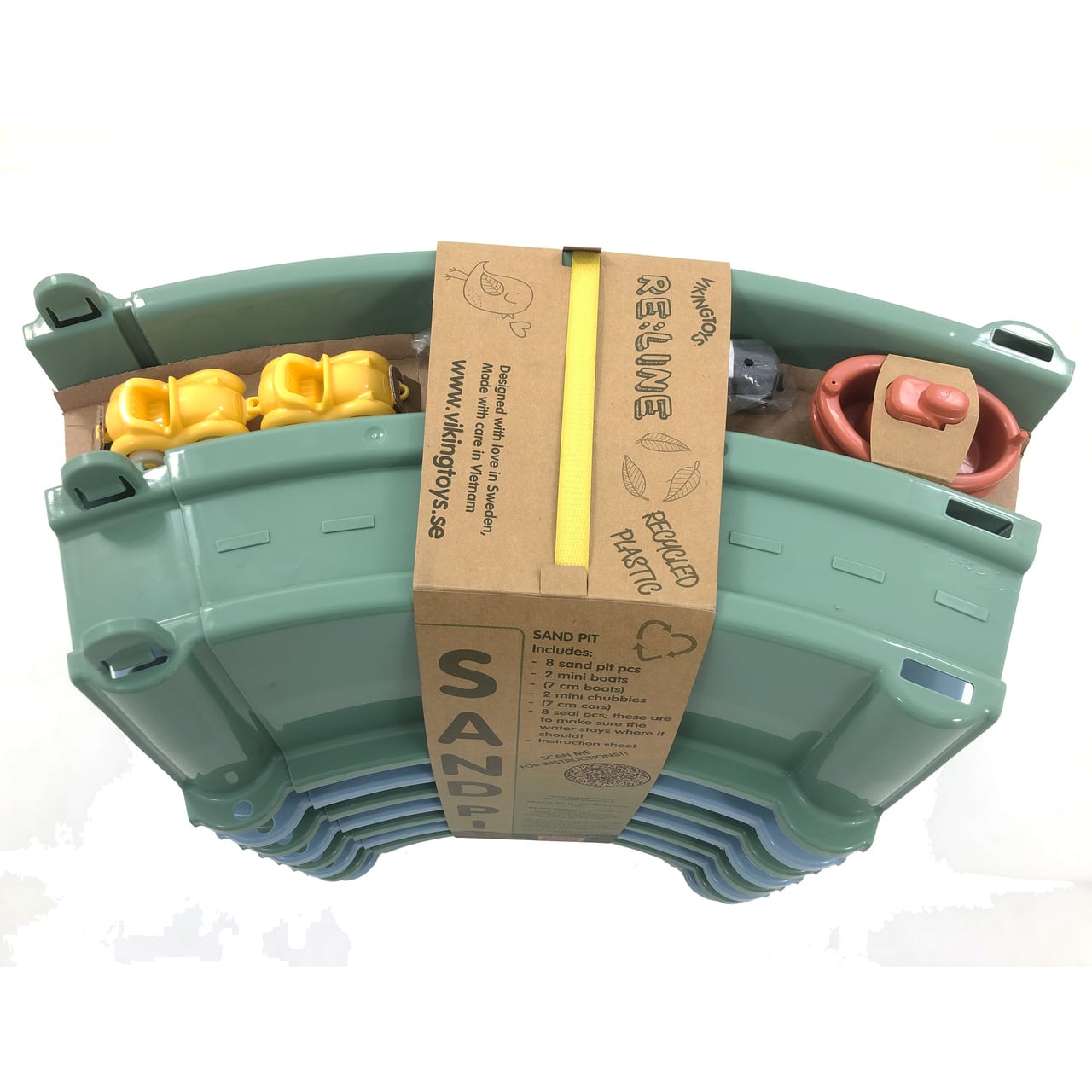 Viking RE:LINE – Sandkasten mit Wasserbahn – nachhaltiges Outdoor-Spielzeug