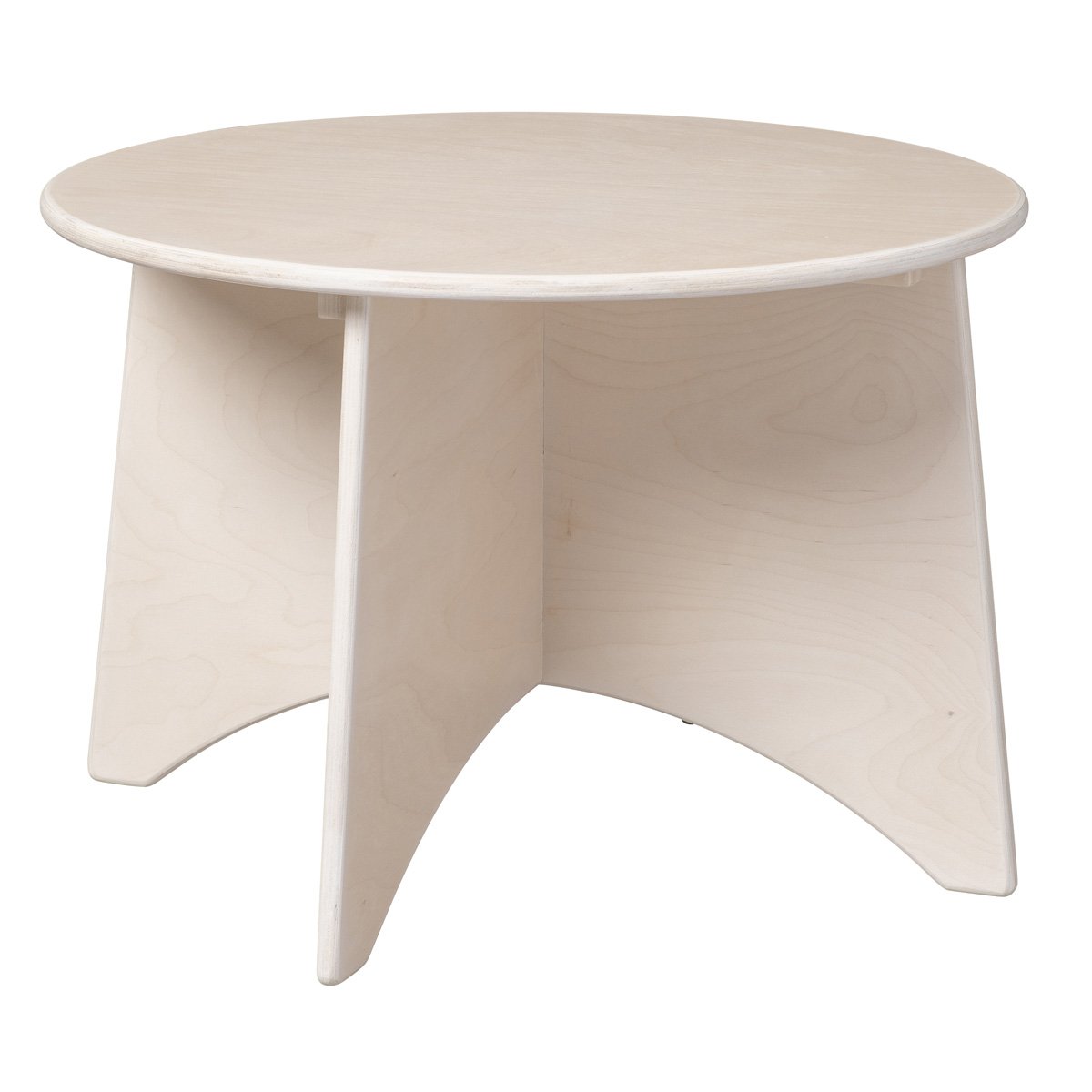 Van Dijk Toys houten Apollo Ronde tafel berken voor Peuters - Ø60cm hoogte 40cm - White wash