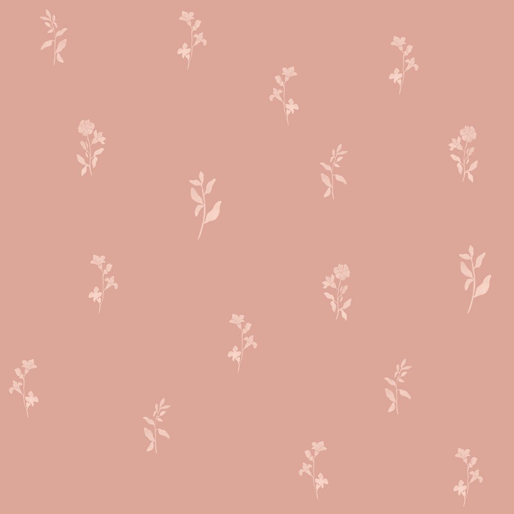 Dekornik Pink subtle twigs kinderbehang