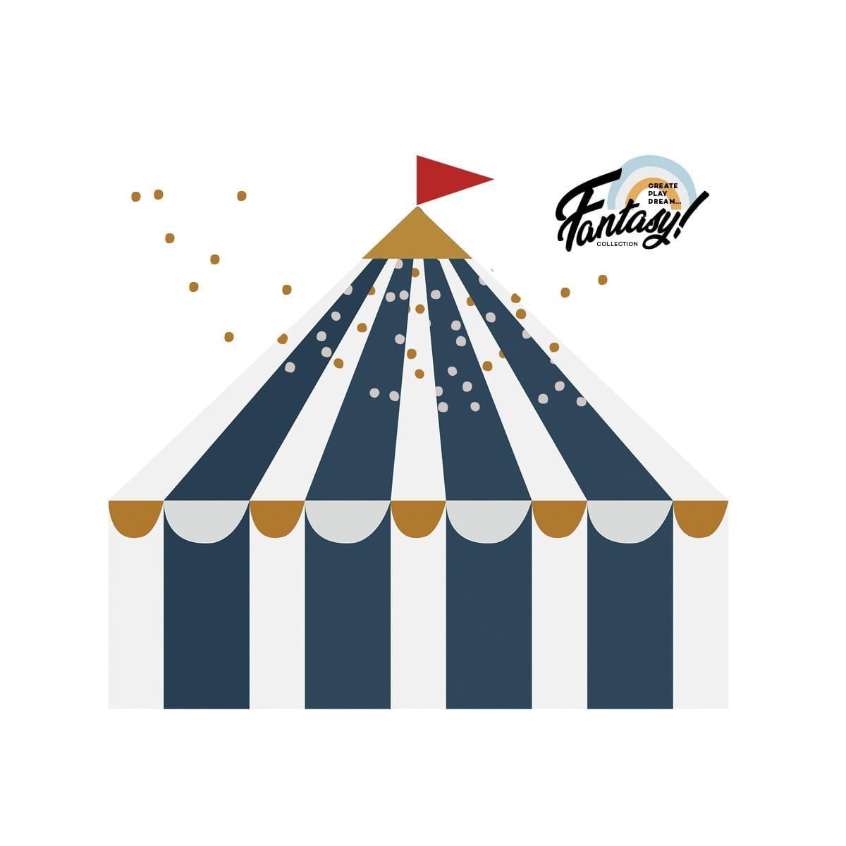 Circus Navy Blue Wallsticker -