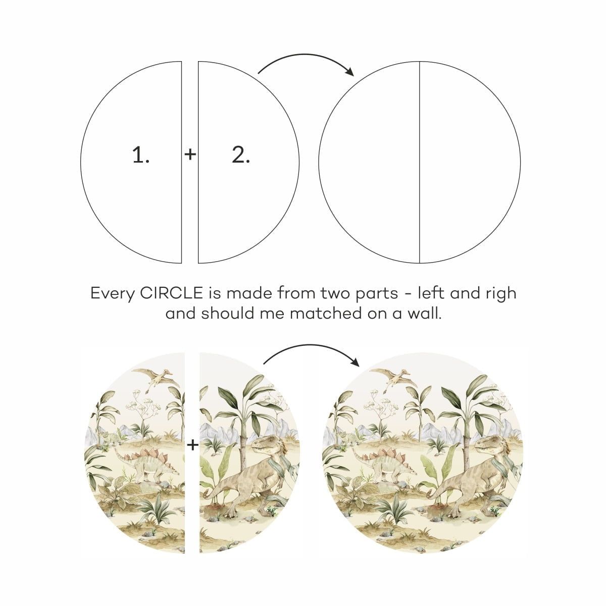 Dino World In A Circle -