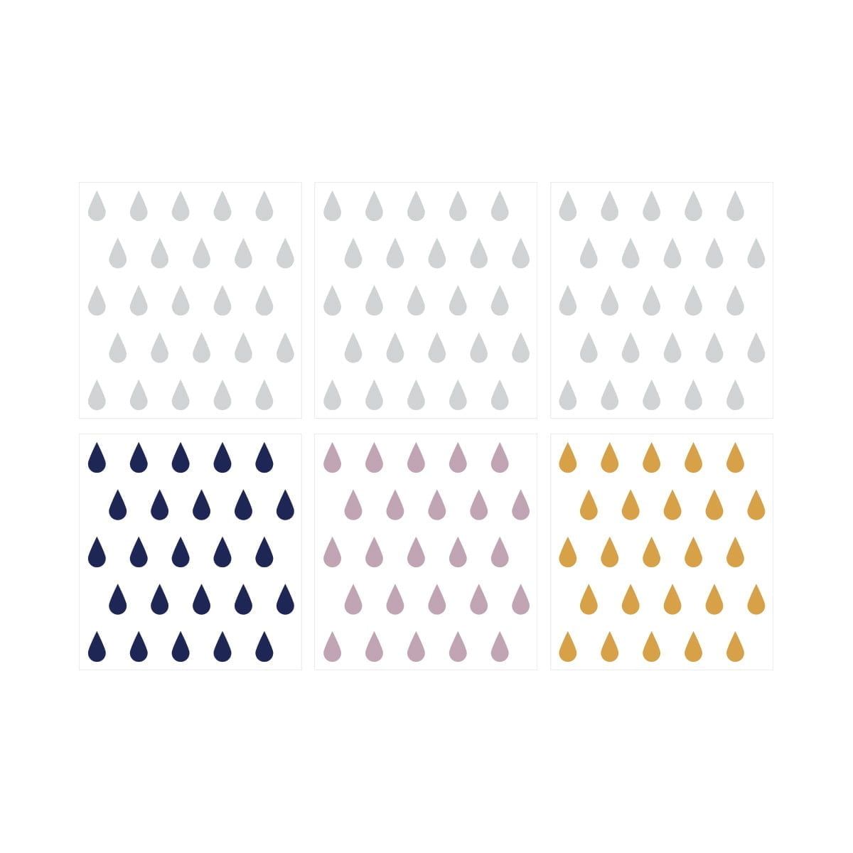 Set: Drops Navy Blue Lily Mustard -