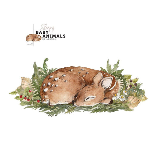 Sleep My Little Deer Behind - The - Bed Wallsticker -