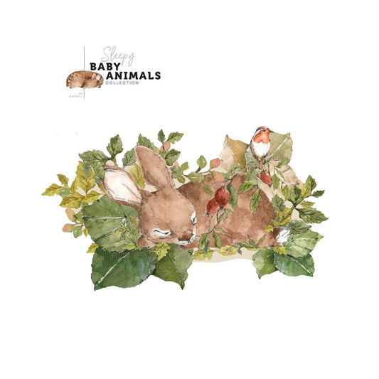 Sleep My Little Rabbit Behind - The - Bed Wallsticker -