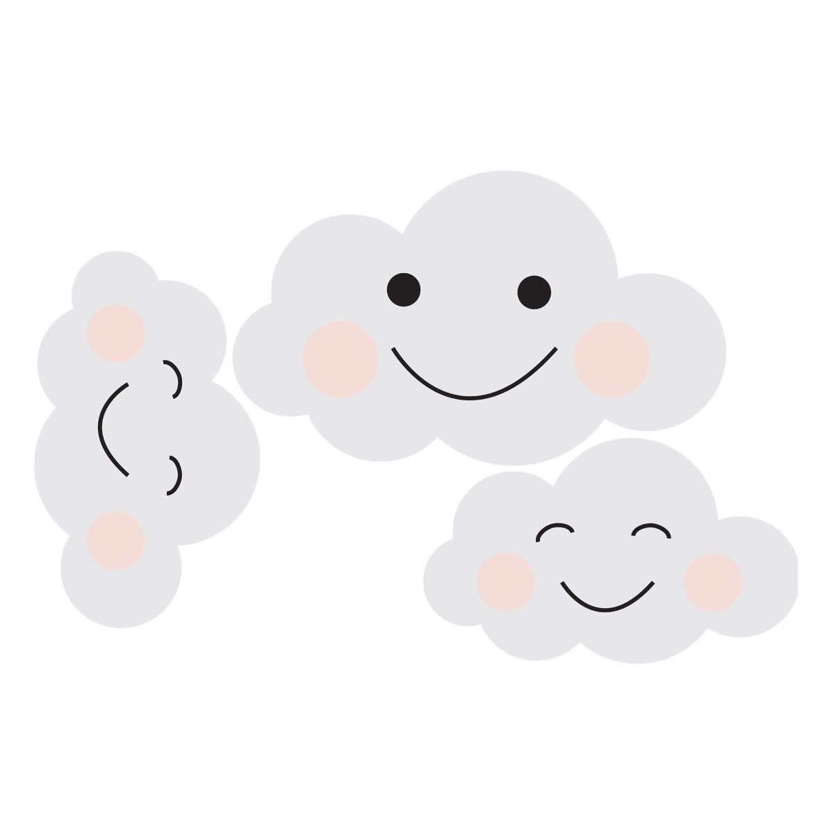 Smily Clouds Set -