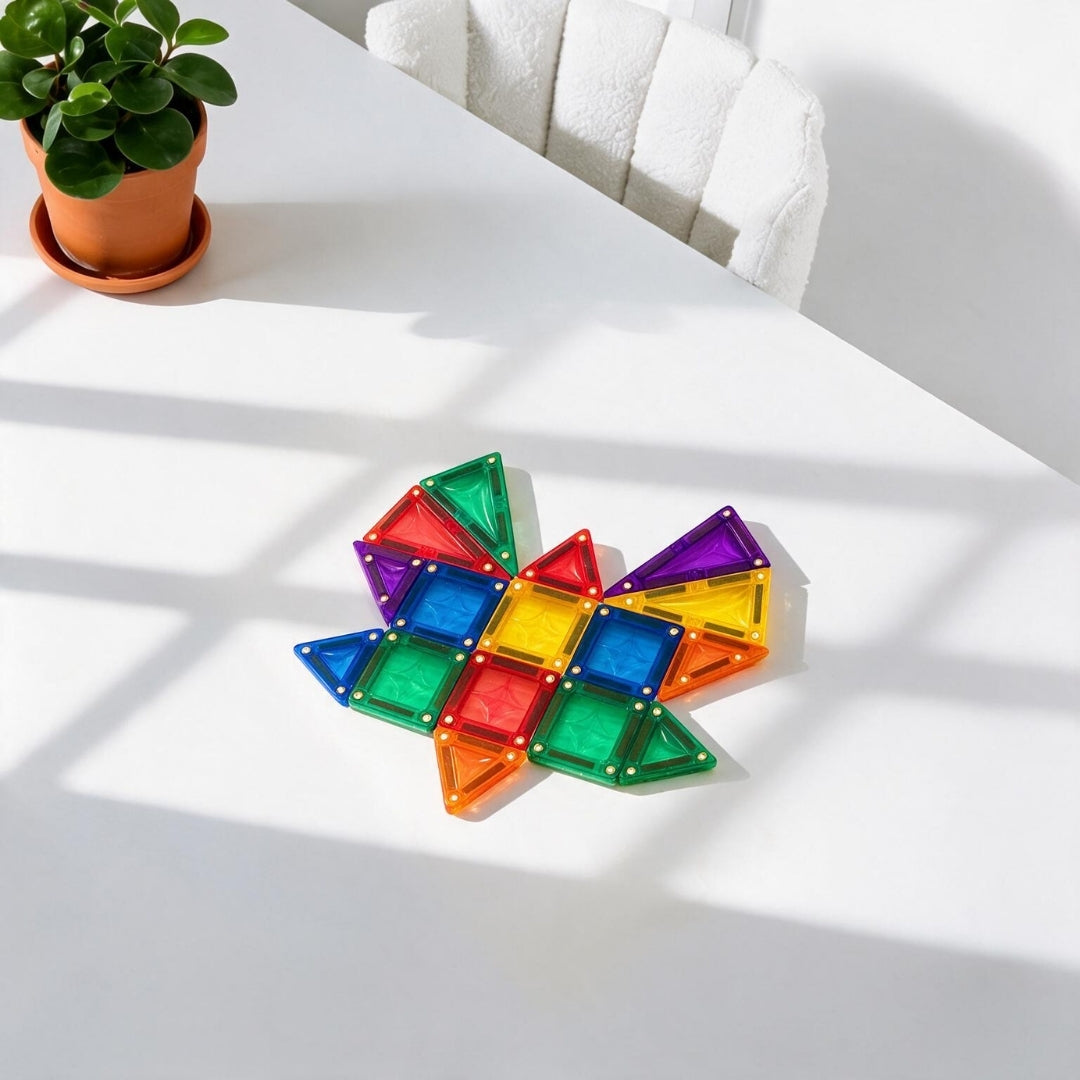 Coblo Mini Magnetische Tegels + Letter Toppers – 40 tegels + 60 toppers in gebruik