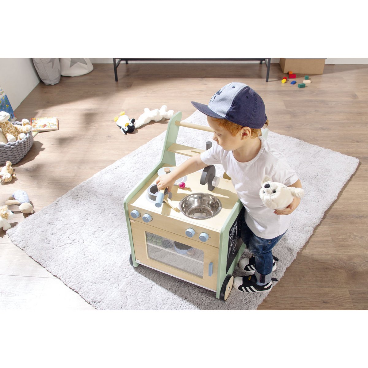 Kinderkeuken Kalle - loopwagen met keuken