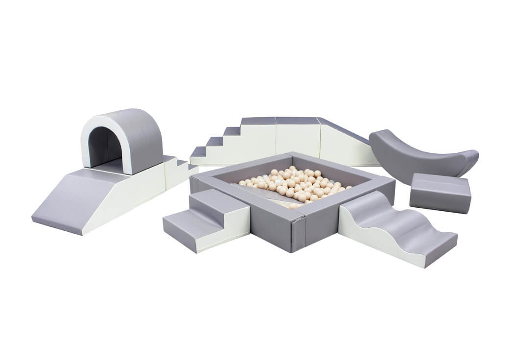 IGLU Party soft play set – grijs en wit