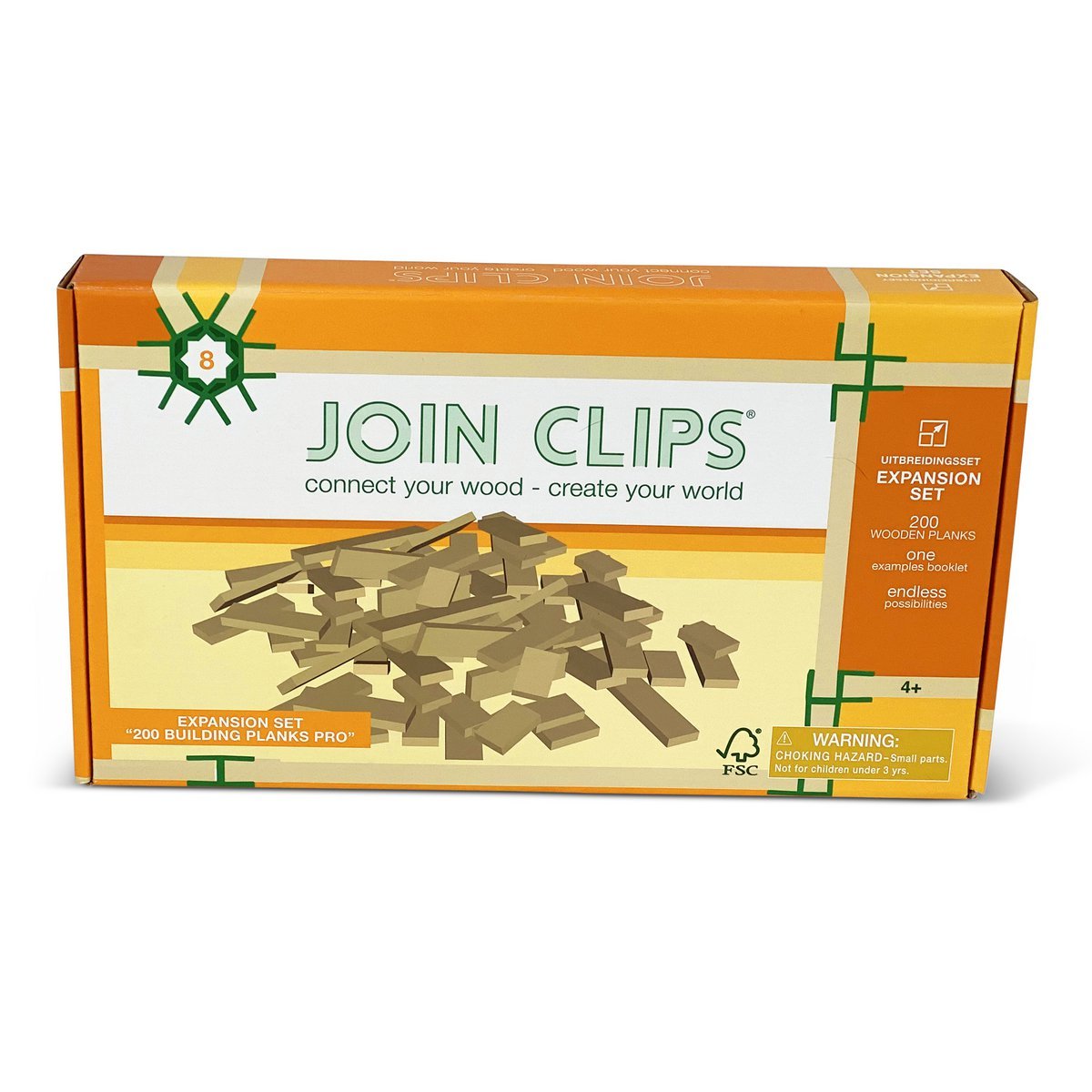 JOIN CLIPS 200 Pro-bouwplankjes — drie formaten-