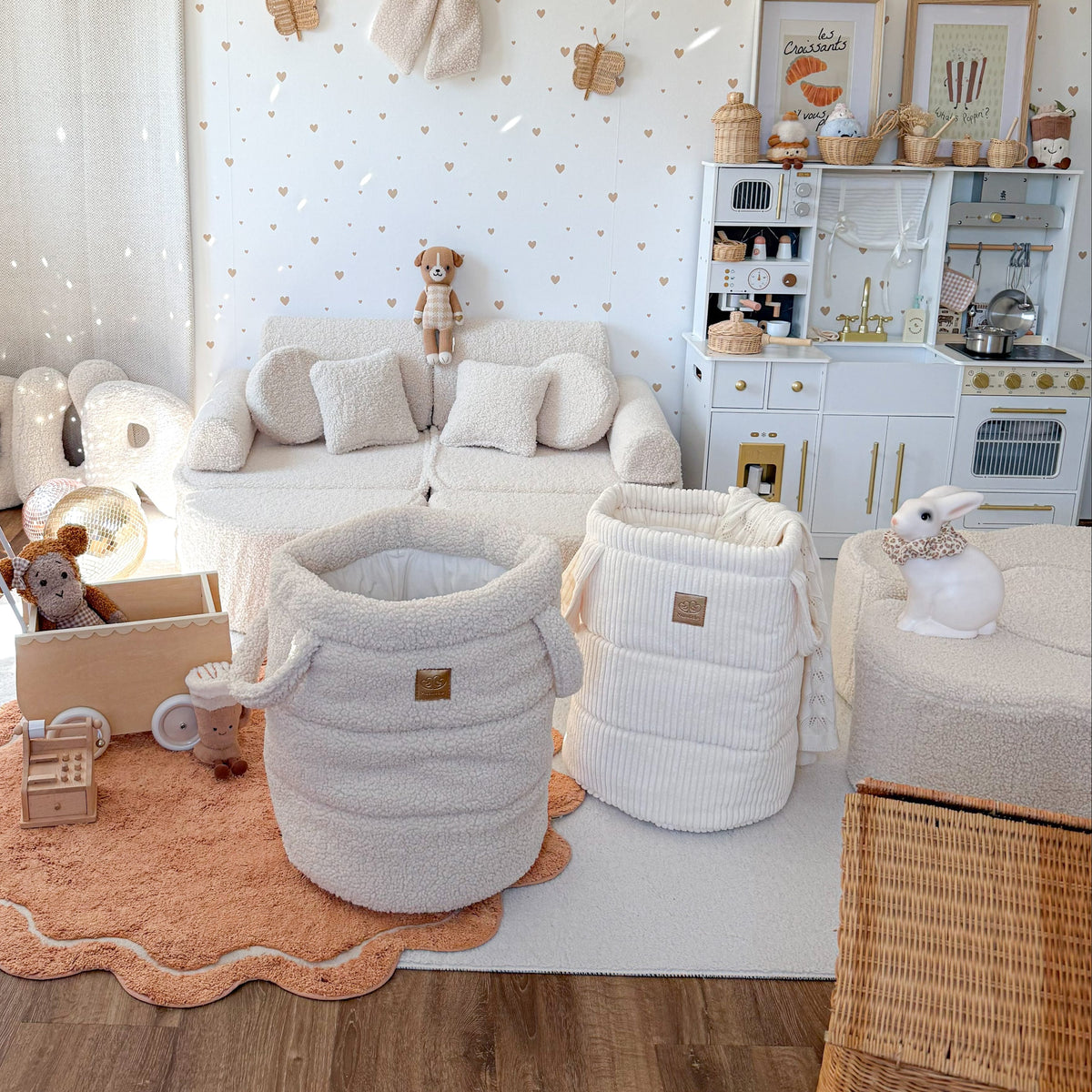 MeowBaby Bearly speelgoedmand voor de kinderkamer