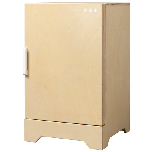 Van Dijk Toys houten speelgoed koelkast - Naturel met wit (Kinderopvang kwaliteit) -