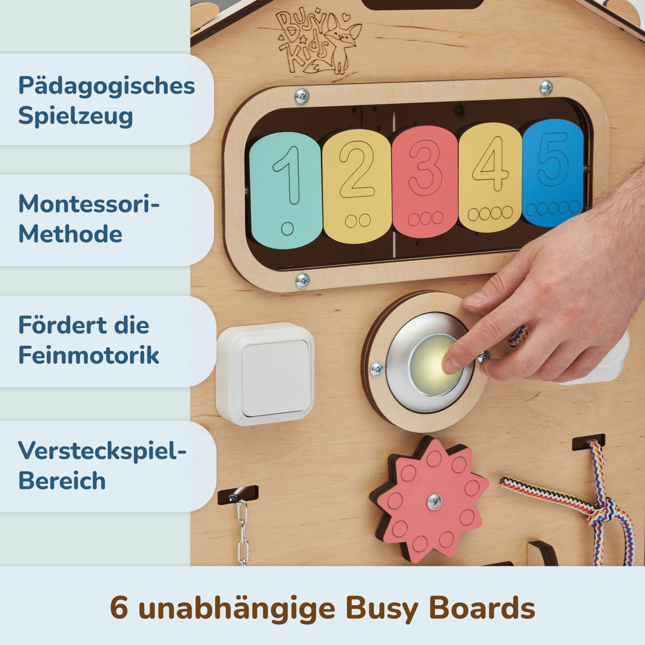 BusyKids Busy Board speelhuisje – naturel