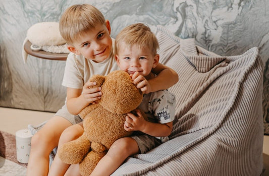 YappyHug beanbag Light grey – Ergonomische zitzak (80×70×50 cm)