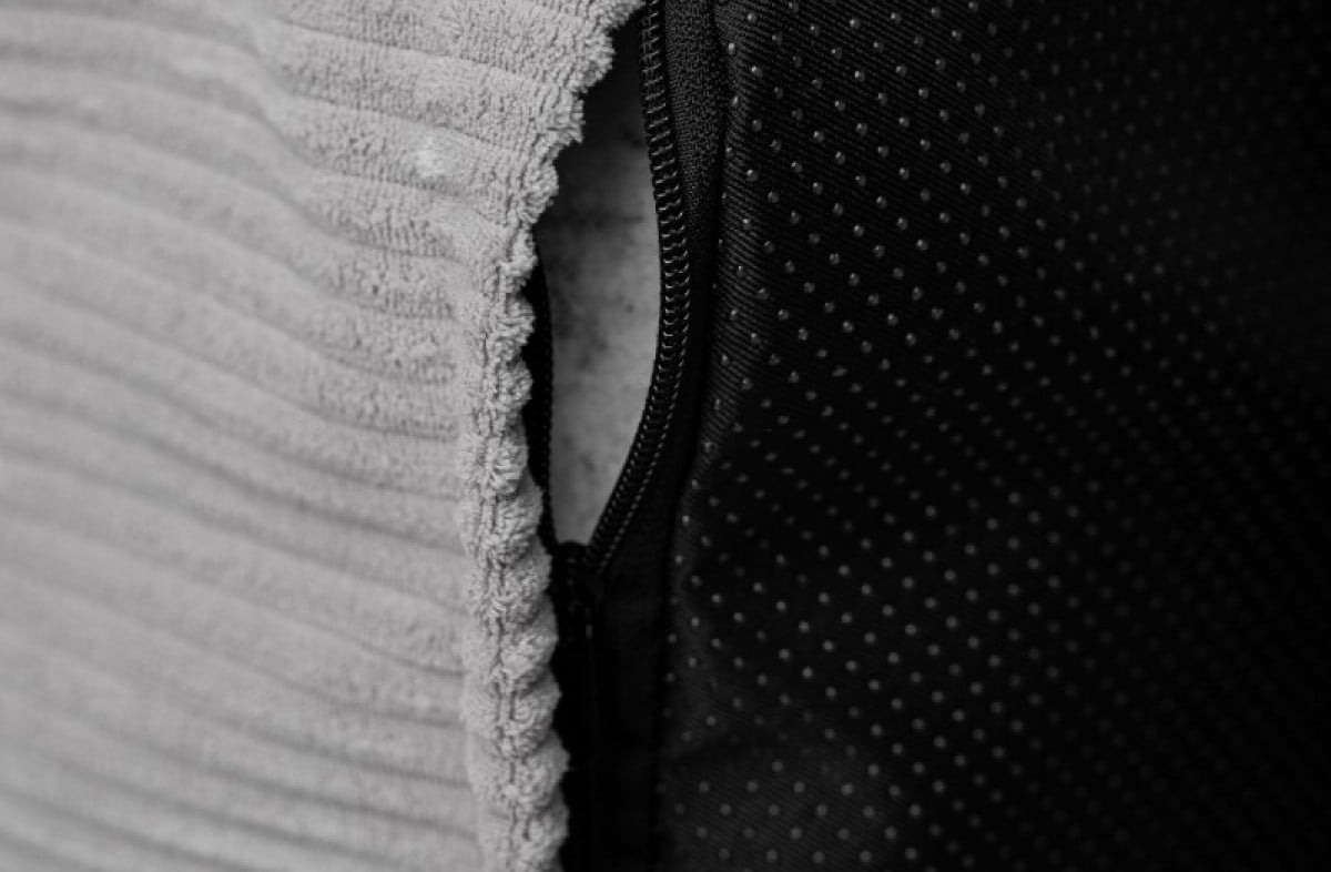 YappyHug beanbag Light grey – Ergonomische zitzak (80×70×50 cm) - Beanbag