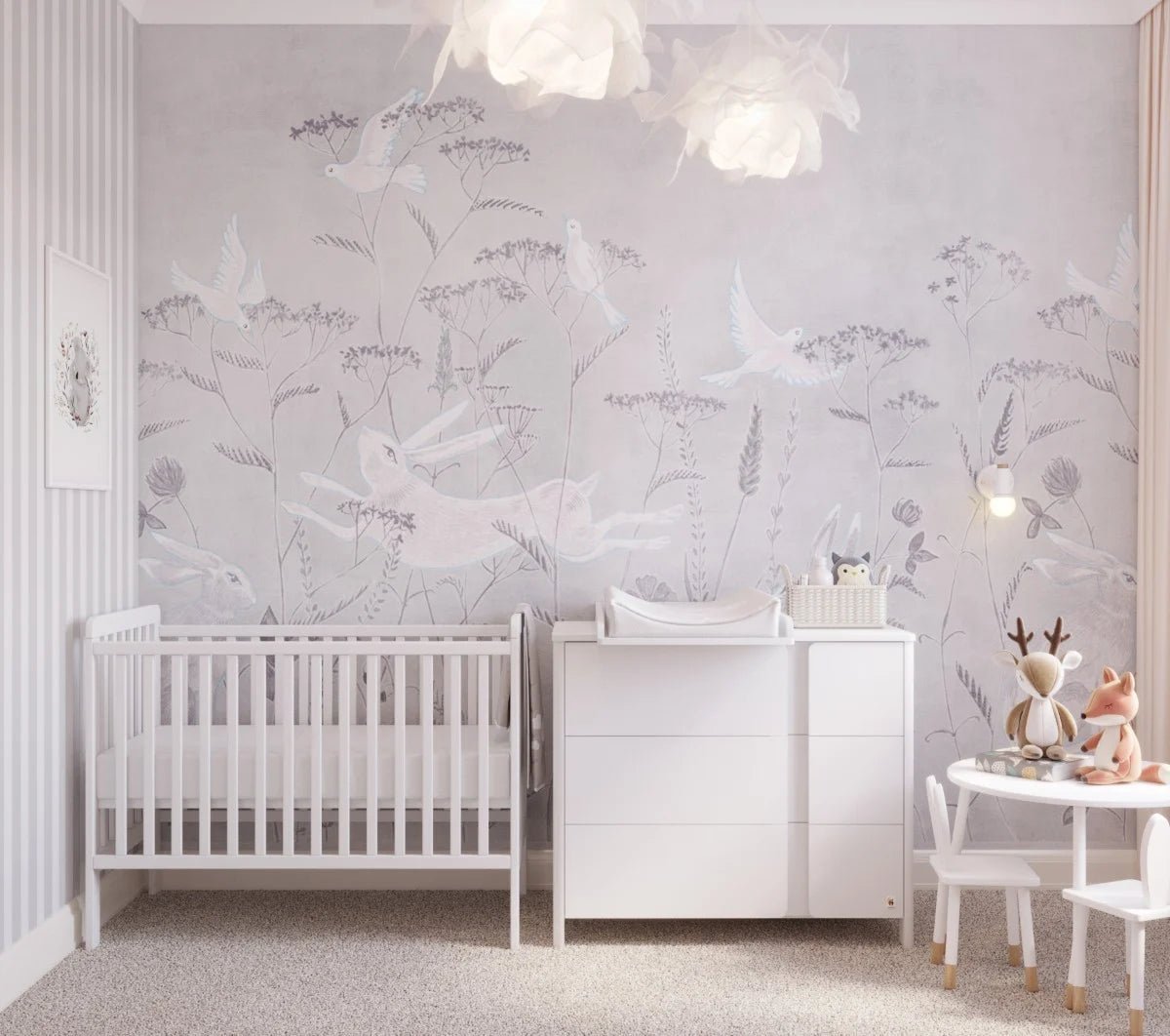 YappyUno ledikant met bijpassende commode in babykamer