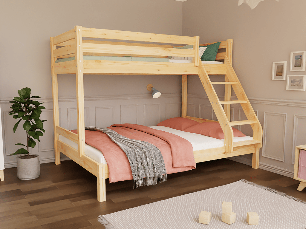Houten stapelbed voor kinderen