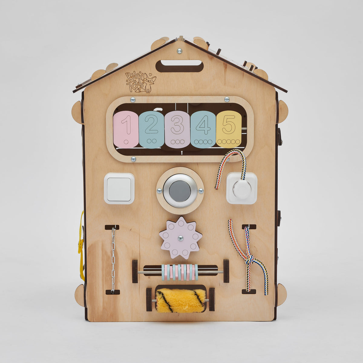 BusyKids Busy Board speelhuisje – naturel pastel, limited edition