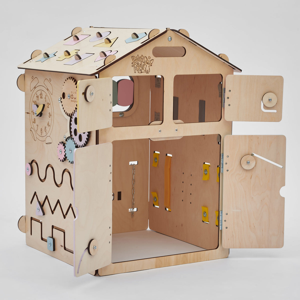 BusyKids Busy Board speelhuisje – naturel pastel, limited edition