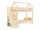 Hausbett Alpy Etagenbett - seitliche Treppe mit Stauraum