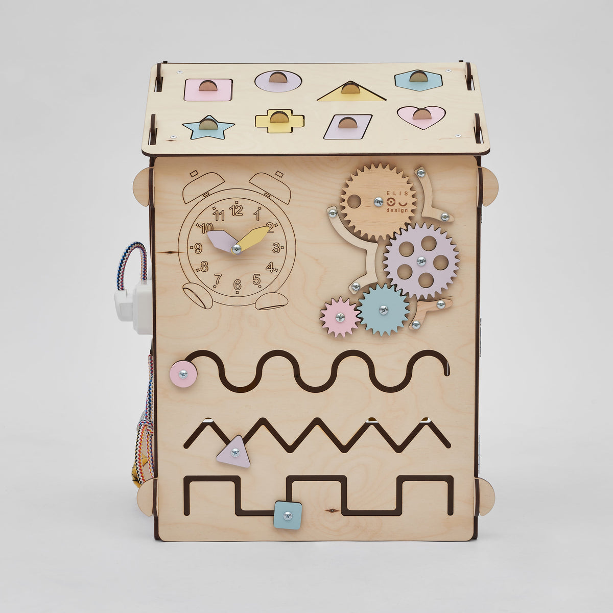 Set - BusyBoard Cottage natura/pastel and creative cube