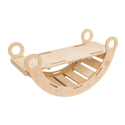 MeowBaby Dream Rocker naturel met glijbaan
