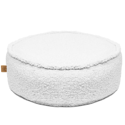 Bearly Round Pouf, Weiß