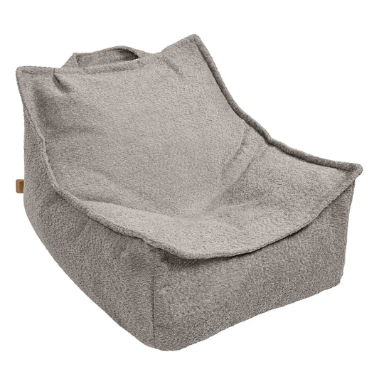 Bouclé Sitzsack für Kinder Hellbraun Beige