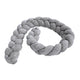 Crib Bumper Braid  -  Soft Protective Bumper for Babies | Aesthetic Grey Size M  -  200 cm