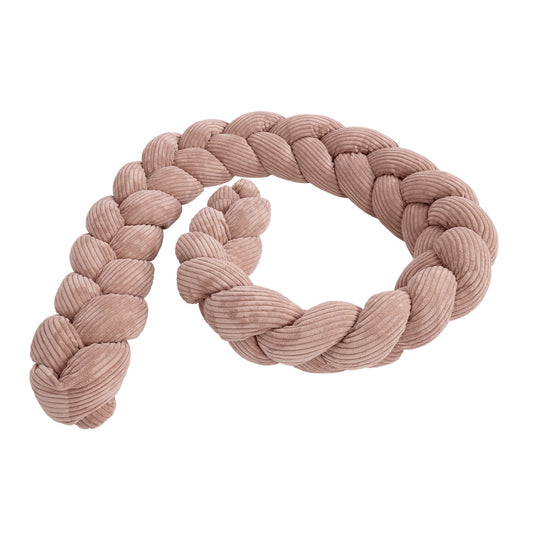 Geflochtener Bettschutz – Weicher Schutz für Babys | Aesthetic Power Pink Größe M – 200 cm