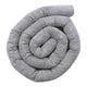 Protective Roll Bumper for Baby Crib  -  Safe Roll | Aesthetic Grey Size 4m