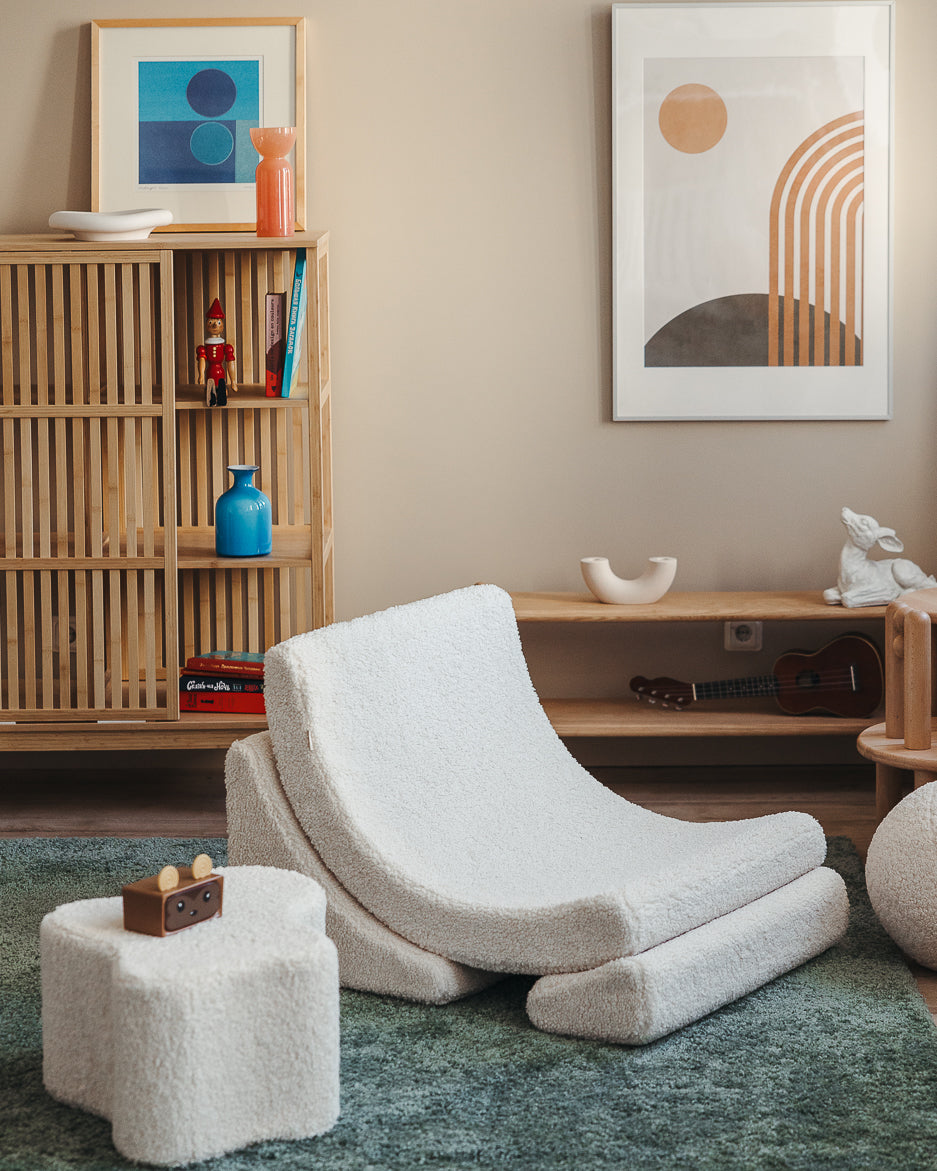 Cream White Cloud Pouffe 