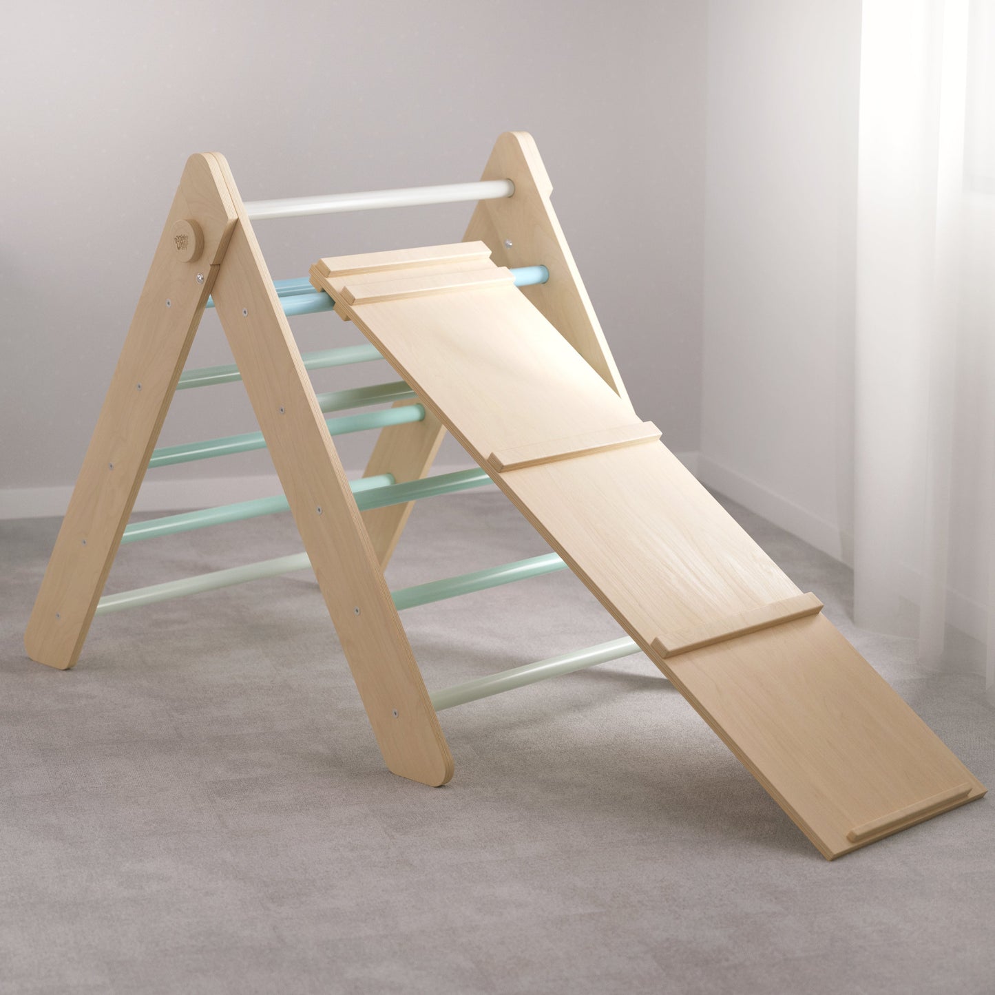 Pikler Triangle and double-sided board set - Bright