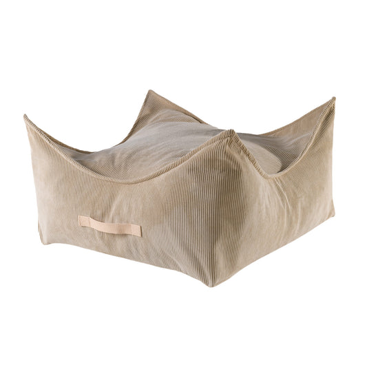 MeowBaby Slimcord Vierkante Zitzak — Sand