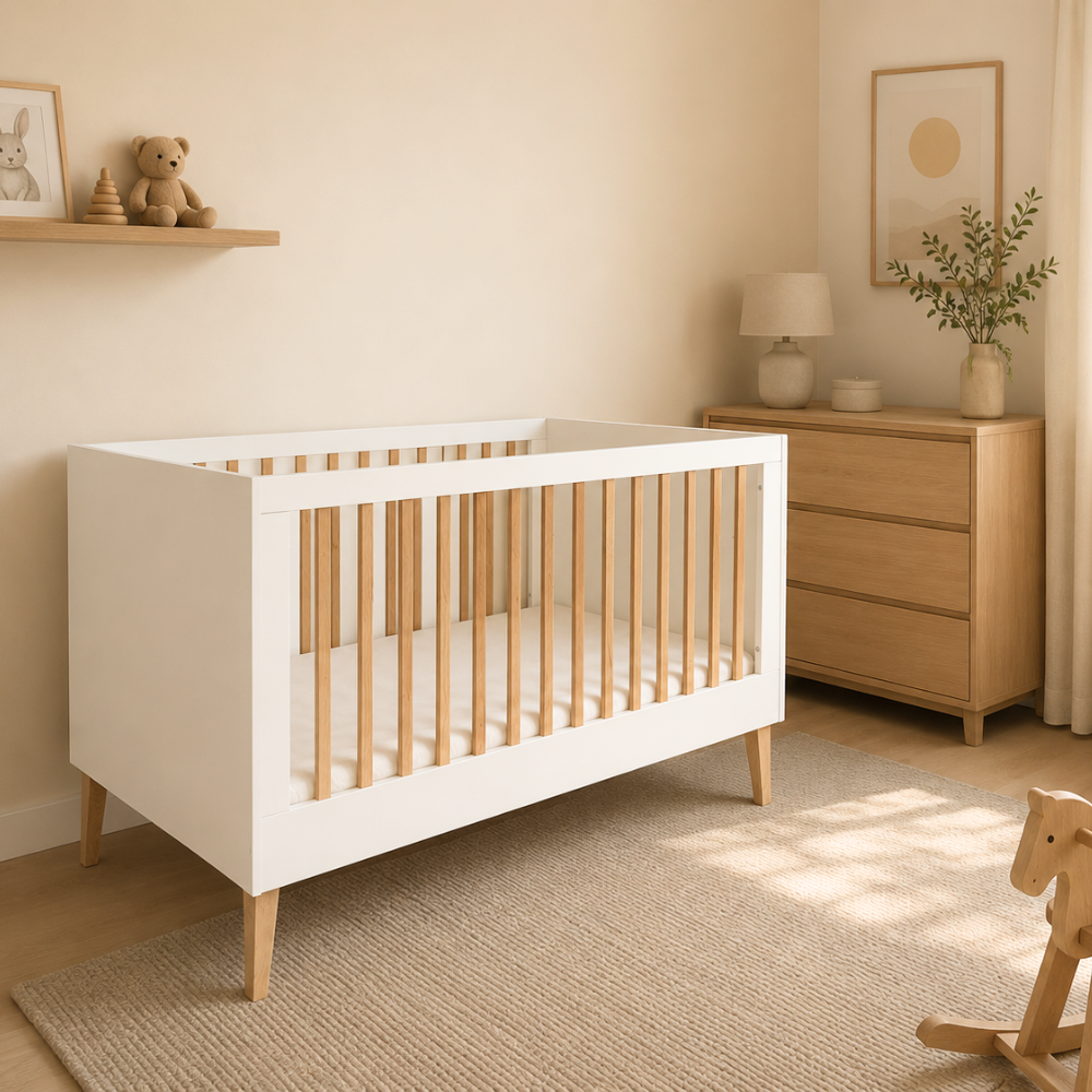ATB ILA ledikant 140 × 70 cm 2-in-1 – wit – aanvullende afbeelding