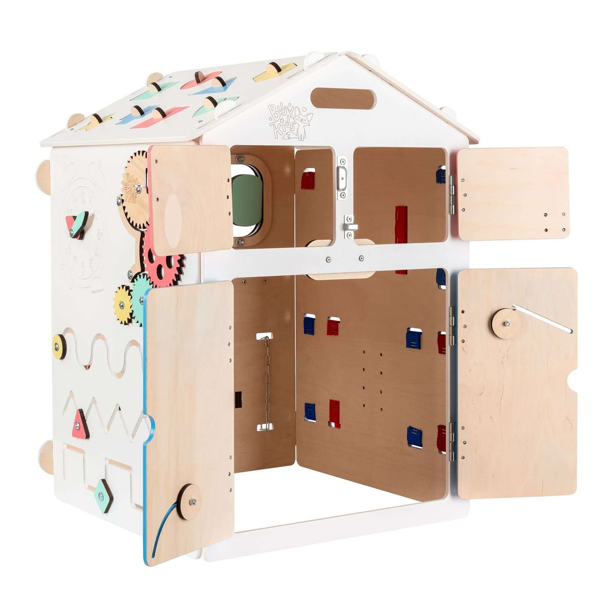 BusyBoard Sensory Play House - White