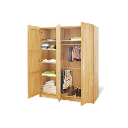 Natura wide wardrobe – Solid beech wood