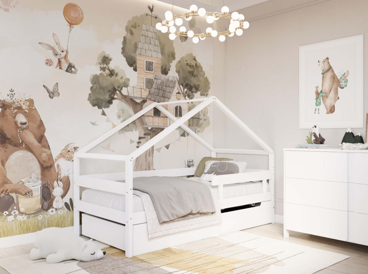 YappyHytte Huisbed - 200x90 cm - aanvullende productfoto Wit