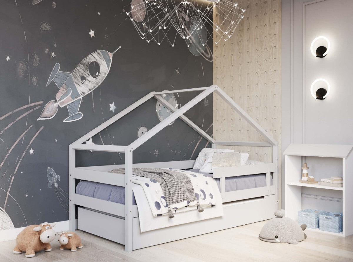 YappyHytte Huisbed - 200x90 cm - aanvullende productfoto Lichtgrijs