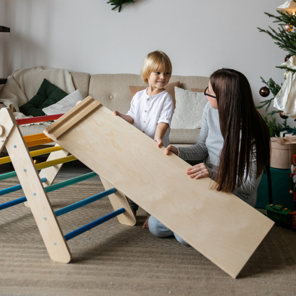 Pikler Triangle and double-sided board set - Bright