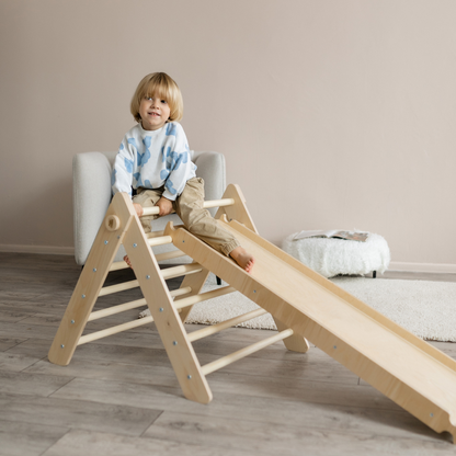 Pikler Triangle and double-sided board set - Bright