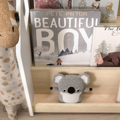 BusyKids boekenkast en speelgoedrek set – wit en grijs