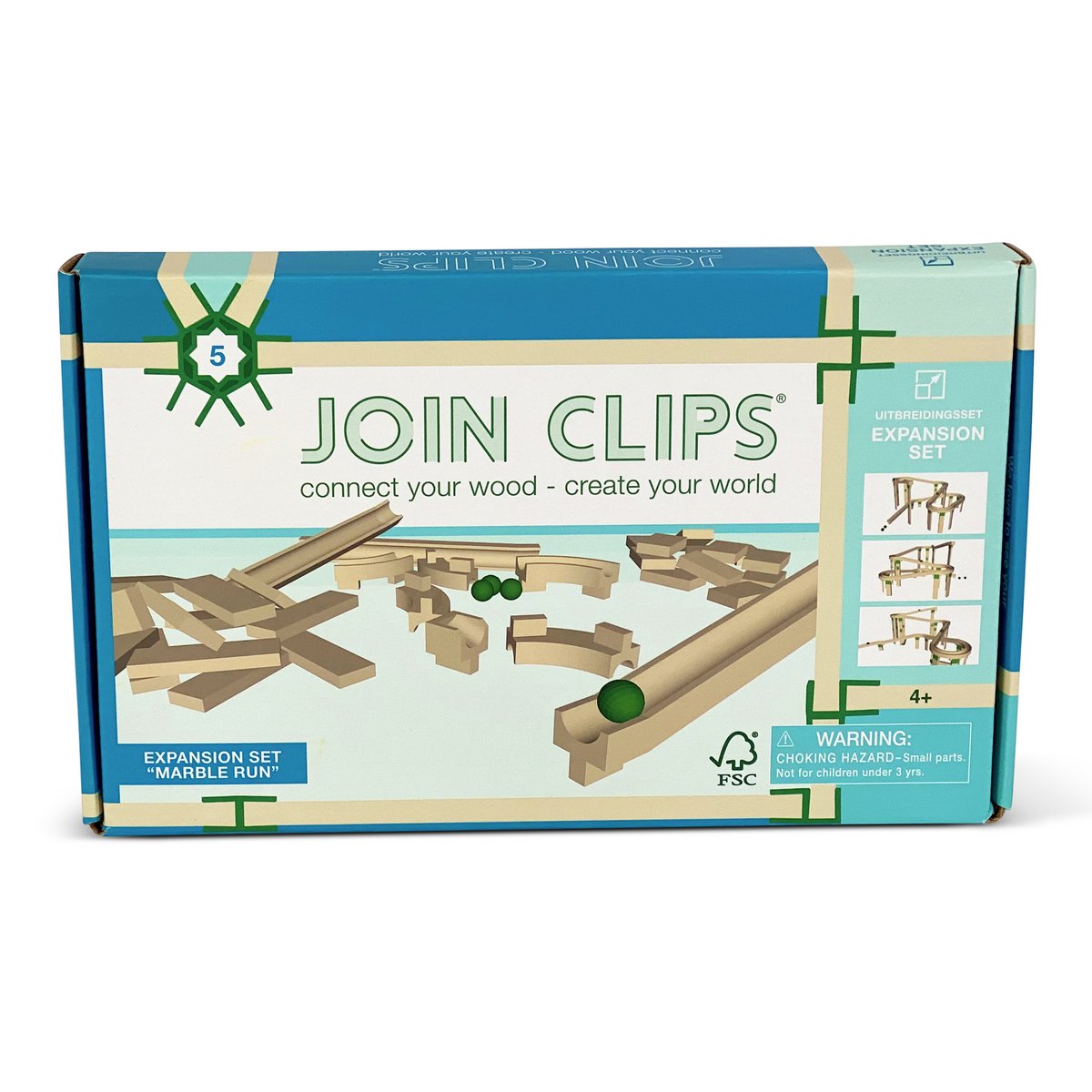 JOIN CLIPS knikkerbaan-uitbreiding — baandelen en knikkers